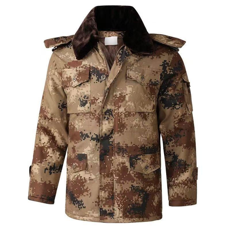 Baumwollmantel mit Tarnmuster: Herren- & Damen-Warme Winterjacke, Dick & Kältefest, Übergröße, Ideal für Sicherheits- & Arbeitsschutz.