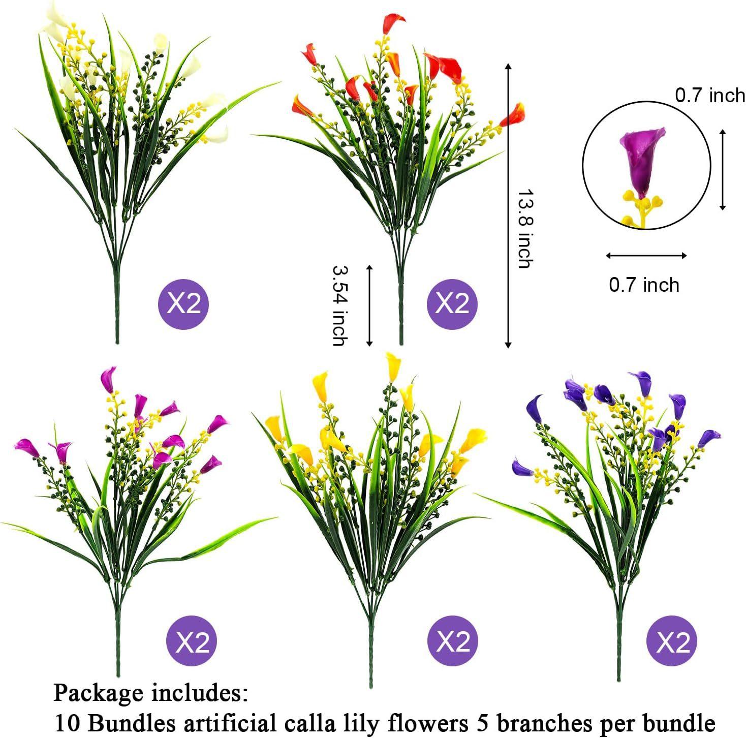 

Уличные УФ-устойчивые искусственные растения, Весенняя трава Калла Лилия Украшение для дома и сада Ручка цыгана 35cm