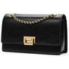 Charles & Keith Metal Buckle Chain Small Square Bag Women Shoulder Bag Black Gold CK2-20840579-1