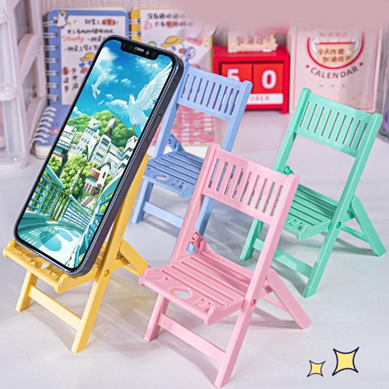 Foldable Phone Stand for Desk Chair Shape Cellphone Holder Portable Cellphone Cradle Desktop Dock Universal