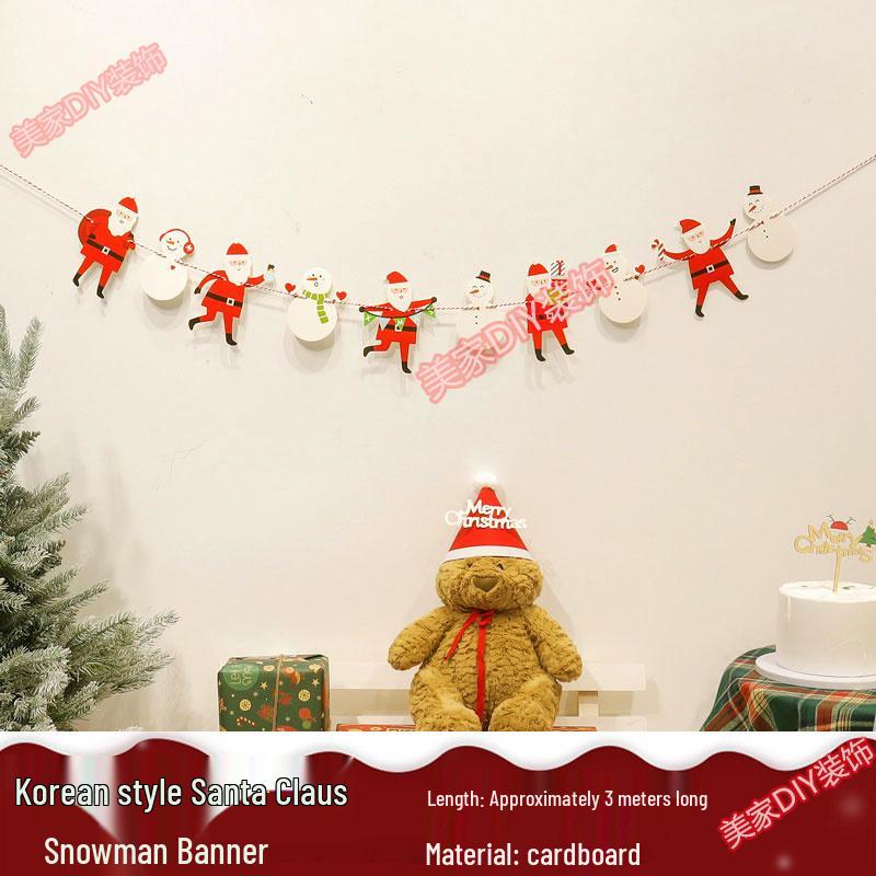 Christmas Theme Jewelry Store Decoration: Felt Garland & Tree Banner for Wall