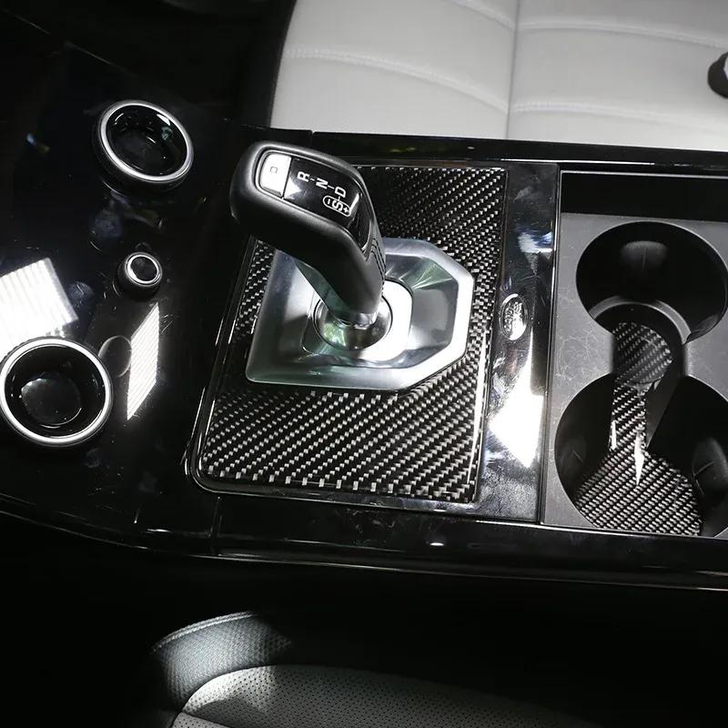 For Land Rover Range Rover Evoque L551 -2024 Soft Carbon Fiber Car Gear Panel Cover Trim Sticker Interior Car Accessories