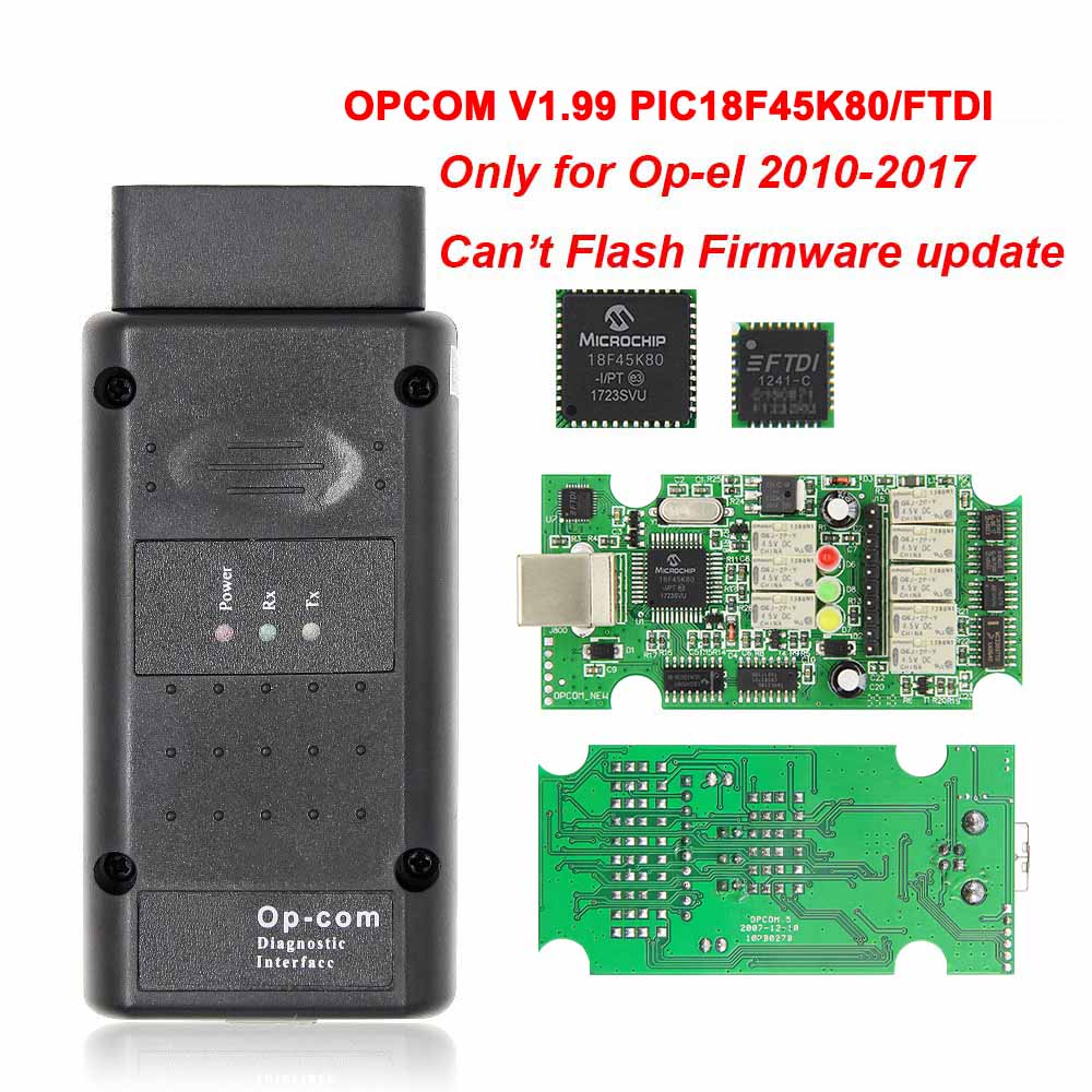 

OPCOM V5 For Opel 2021 OP COM 1.70 flash firmware update Car Diagnostic Cable OP-COM PIC18F458 CAN BUS OBD 2 OBD2 Auto Tools V1.99