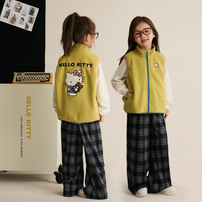 Детский флисовый жилет Hello Kitty в стиле колор-блок 130