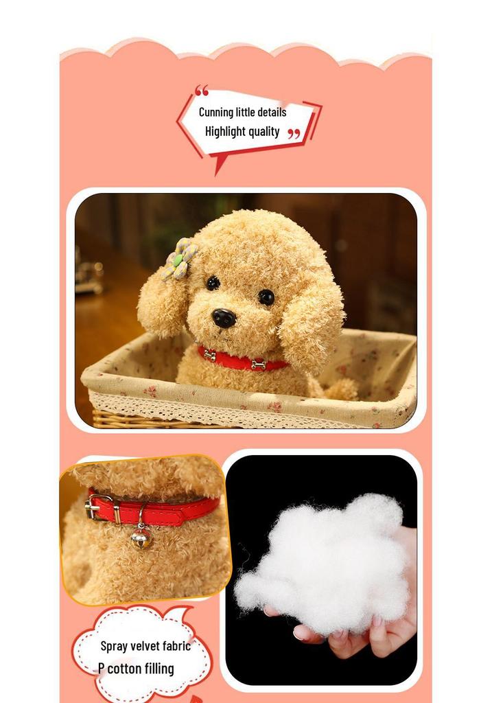 Cute Realistic Husky and Pomeranian Dog Plush Figurine Dolls