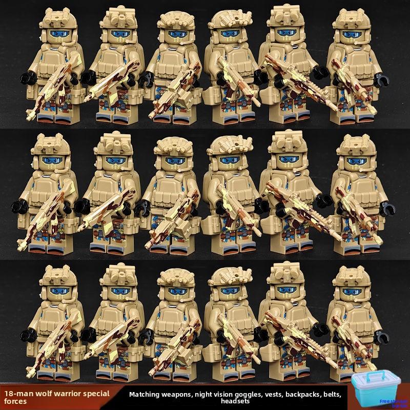 Совместимый танк Военная фигурка Спецназ Полиция Бронеавтомобиль Детский сборочный пазл 8+