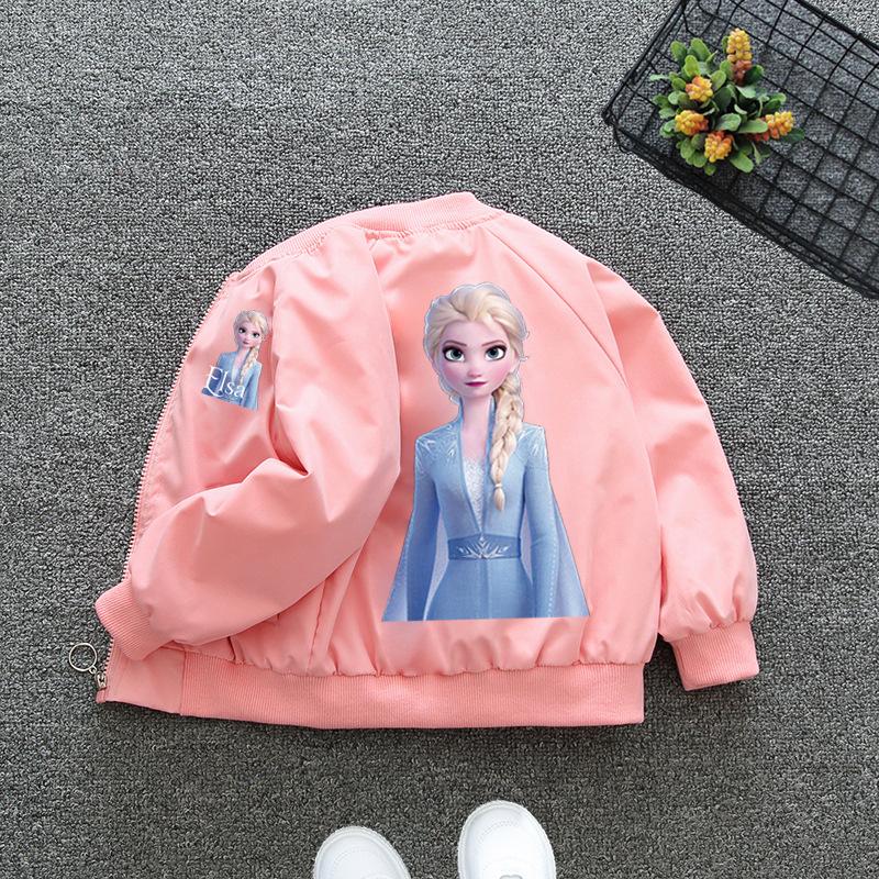 Veste Légère pour Filles Printemps et Automne Nouvelle Vêtements pour Enfants Garçons et Filles Veste de Baseball Princesse Tendance à la Mode