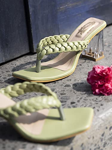 Shoetopia Women S Flat Sandal/Green /Eu41 / Uk8 8 UK