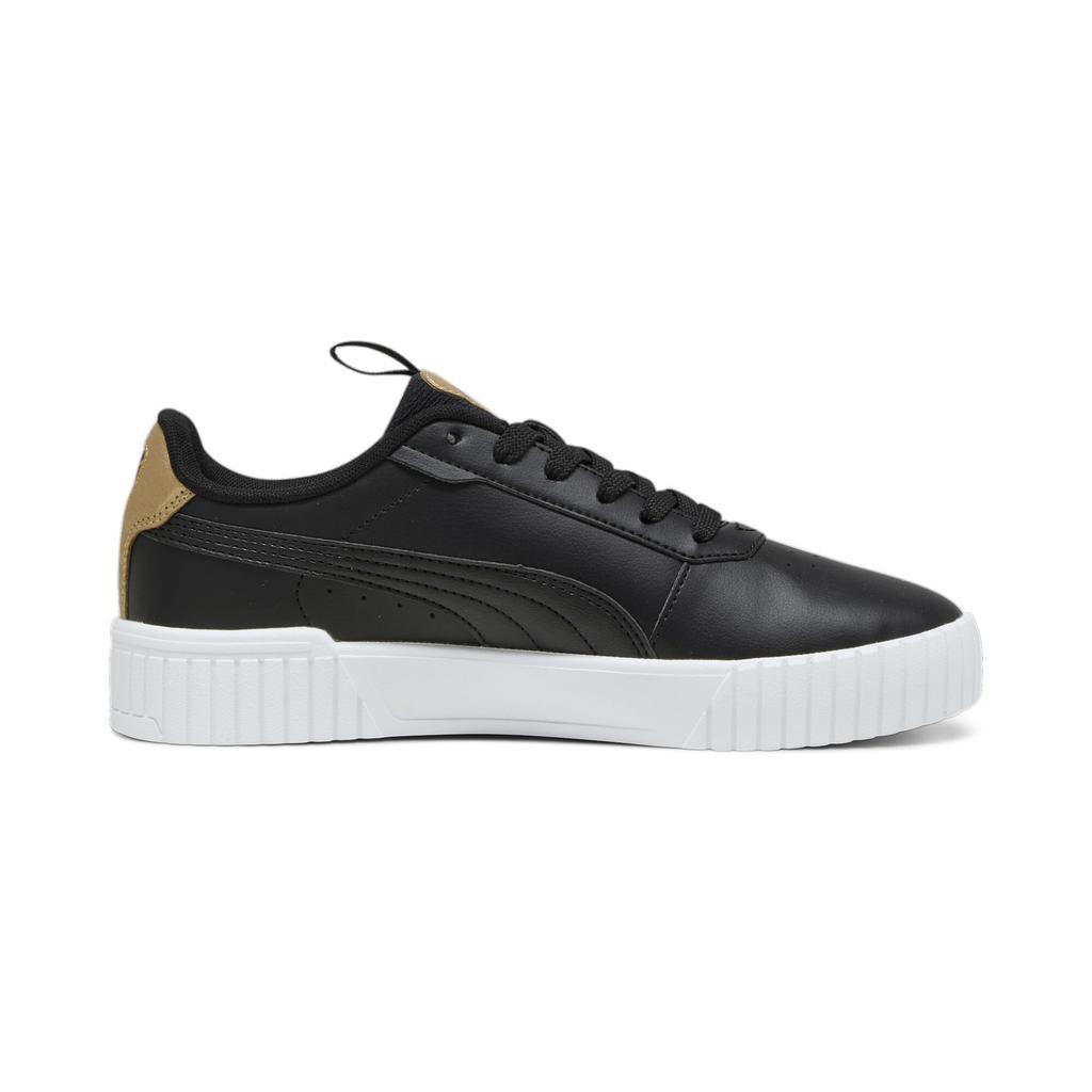 Puma Carina Metallic Sneakers 2023 Puma Size 2.0 Pop-Up (393214) Women's Fall/Winter Colorway Black/Puma Gold/Puma White, 23.5cm