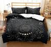 Black Sun Moon Star Bedding Set Bohemian Totem Line Duvet Cover Pillowcases Bedlinen Adults Bedclothes Twin Full Queen King Size