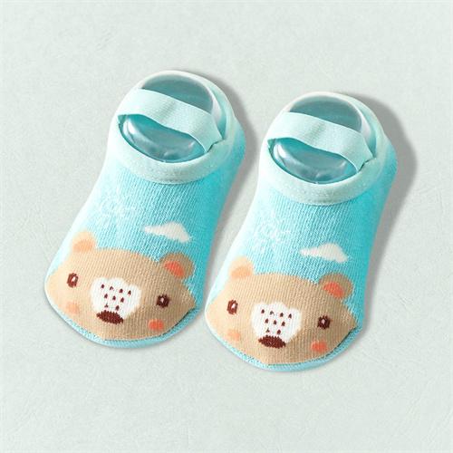 Spring Newborn Socks Kids Anti Slip Floor Socks With Rubber Soles Autumn Baby Boy Girl Cartoon Printed Comfortable Socks 0-3Yrs