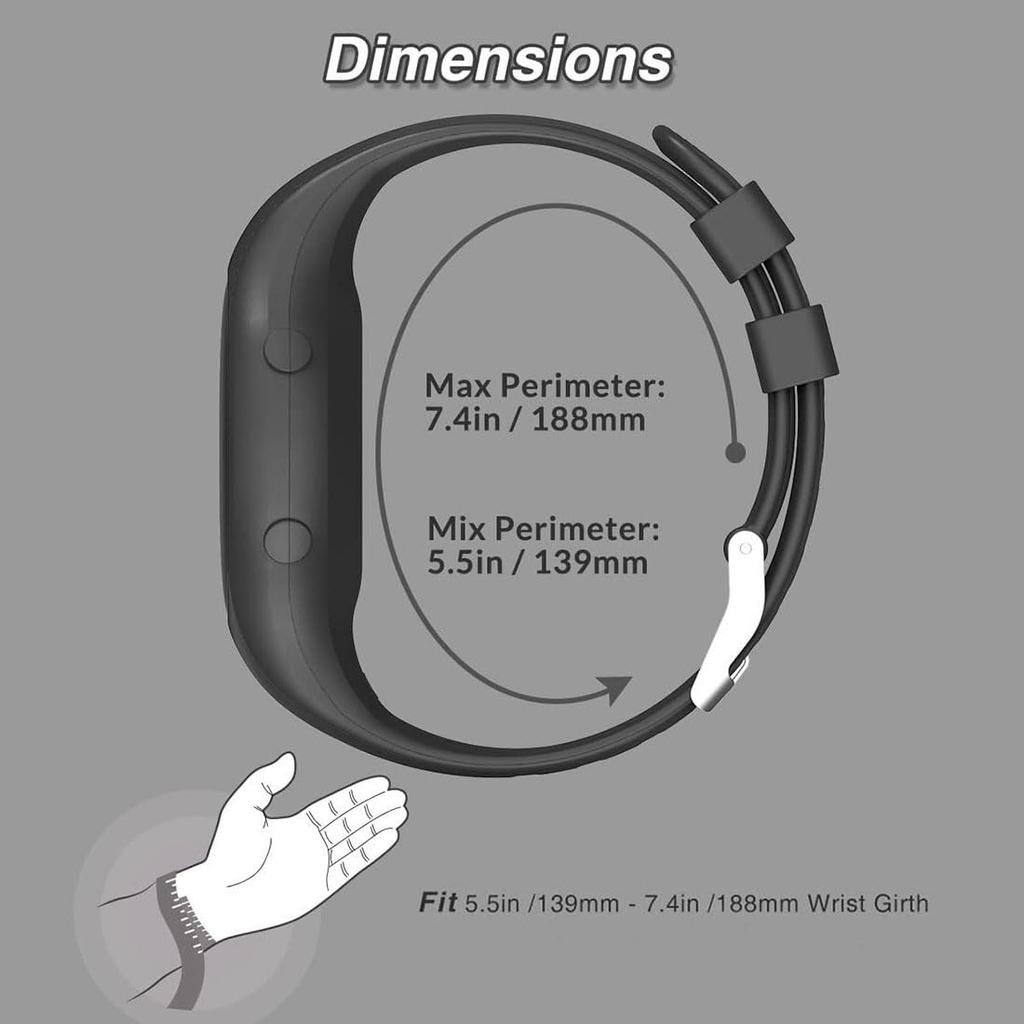 E-vibra Potty Training Watch - Waterproof, Quiet Vibrating Alarm Wristband - Rechargeable Medical Alert Watch - with Alarm and Lock Screen (Purple)