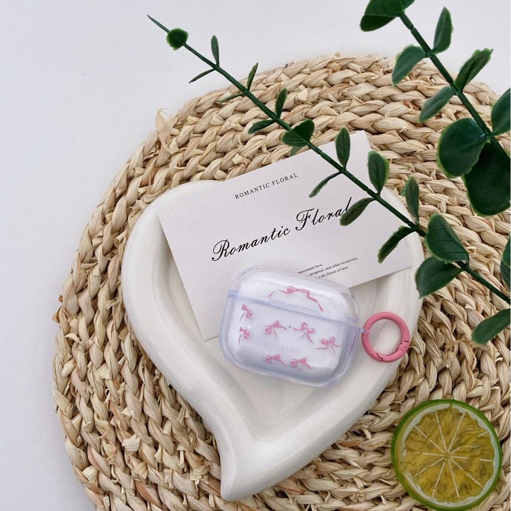 Pink bow for Apple AirPods protective case AirPodsPro earphones 1011 new wireless 1st generation pro