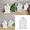 Pour Art Form for Halloween Grave Marker Displays, Quick Releases Build for Small Indoor Accent Work, Single Raised Pattern for Shelf Styling Use