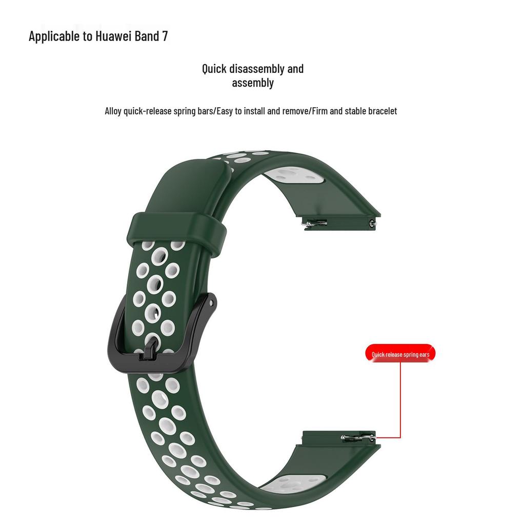 Breathable Two-Color TPU Replacement Strap for Huawei Band 7