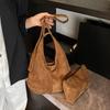 Women's High Capacity Pu Leather Shoulder Bag Winter New Fashion Retro Hobo Bag Luxury Brand Designer Handbags