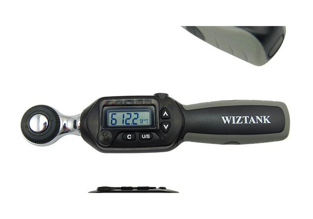 WIZTANK Digital Display Torque Wrench 1.5-340Nm Interchangeable Head WS/C