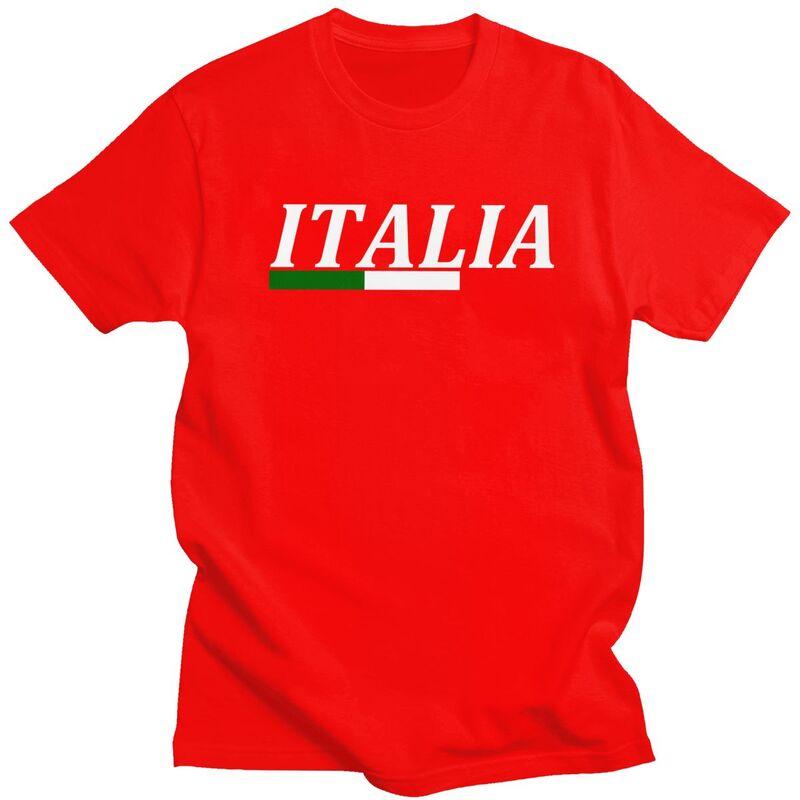 Custom Italy Flag T Shirts for Men Pure Cotton Tees Italian Proud Tshirt Tshirt Clothes