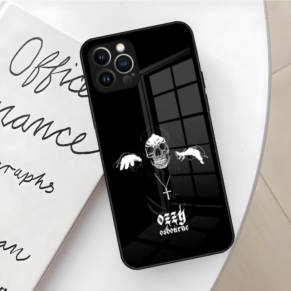 Rock Band O-Ozzy Osbourne Phone Case for Iphone 16 15 14 12 11 13 Pro Max Mini X Xr Xs Se 8 Puls Glass Cover