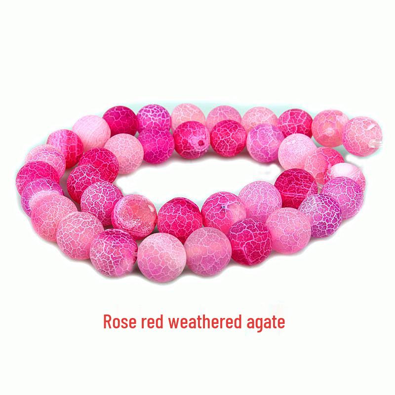 Natural Weathered Agate Frosted Beads for DIY Jewelry Accessories