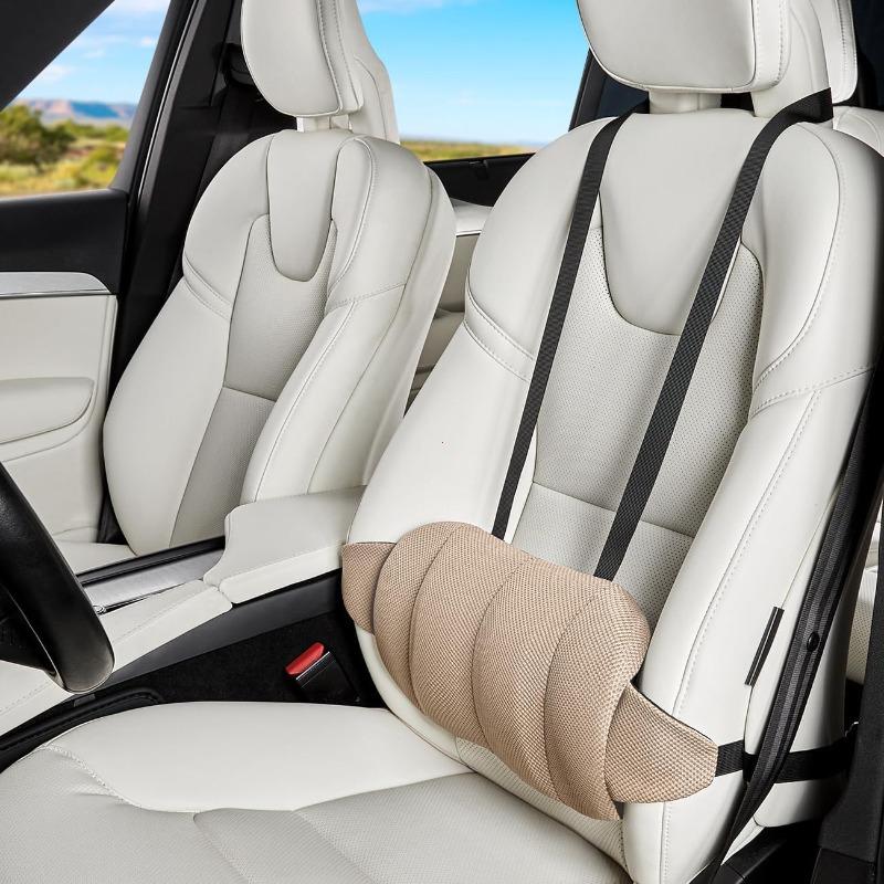 New car waist rest engineering seat cushion special driving waist protection back cushion memory cotton car waist pillow бежевый