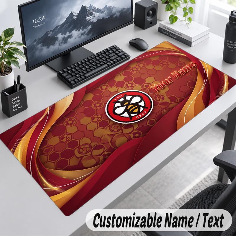 Custom Name Text Mouse Pad Brentford Football Personalized Desk Pad For Work And Gaming