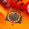 Halloween Pumpkin Spider Web Pendant Bracelets Double Layer Crystal Natural Stone Rice Beaded Boho Jewelry Gift For Women Men