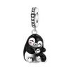 S925 Silver Cute Panda Bear Penguin Beaded Pendant Bracelet Handmade Jewelry Gift for Women Girls