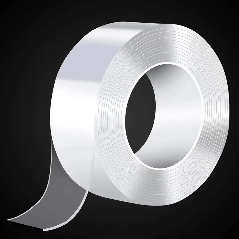 1-5M Transparent Reusable Nano Double-Sided Tape, 2cm Seamless Super Strong Adhesive for Nail-Free Installation