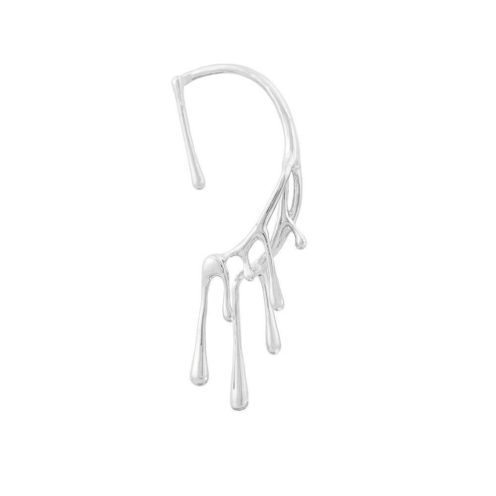 Chic Geometric Alloy Earrings With Irregular Lava Drop Design In Gold Silver And