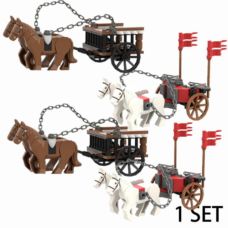 Spielzeug Militär Armee Krieg Zubehör Krieg Krieg Mittelalter Sets Bausteine Figur Transport Elefanten Pferd Waffen Dekorativ