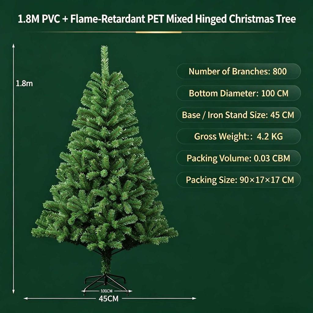 PVC Encrypted Christmas Tree with Pointed Top for Mall and Hotel Decorations