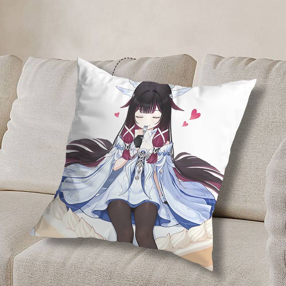 

C-Columbina G-Genshin Impact Pillow Case Pillow Case Living Room Sofa Cushion Cover Suitable For Home Bedroom Room Decoration 30cmx30cm