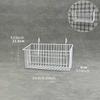 Metal Hanging Wire Basket Cosmetic Organizer Kitchen Grid with Hooks for Office