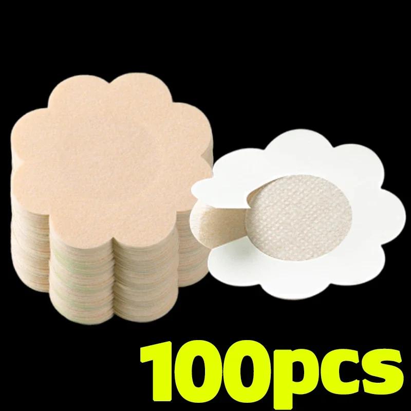 10-200 pezzi Adesivi Copricapezzoli Nastro Solleva Seno per Donna Pasties Invisibili Autoadesivi Imbottiture per Reggiseno Usa e Getta Patch per Petto