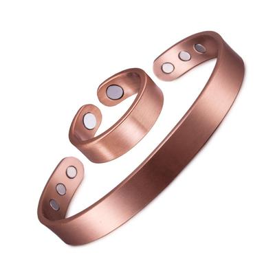 Retro Zinklegierung Magnetisch Verstellbares Herrenarmband mit Galvanisiertem Ovalem Design
