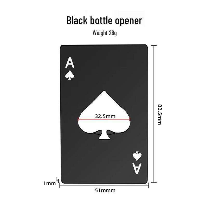 

Пиковый туз из нержавеющей стали открывалка для бутылок игральная карта - Креативный инструмент для открывания пива в стиле кредитной карты