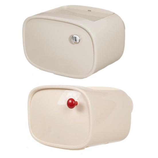 Tissue Box Top Storage Waterproof Tissue Holder No Wall Damage Easy Stick Creamy Style Universal Paper Towels for Bathroom