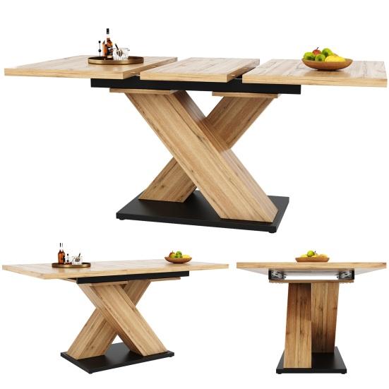 Telescopic Dining Table Heavy Duty Kitchen Table 60Kg Max Bearing Minimalist Style Pull Out Extendable Table for Dining Room