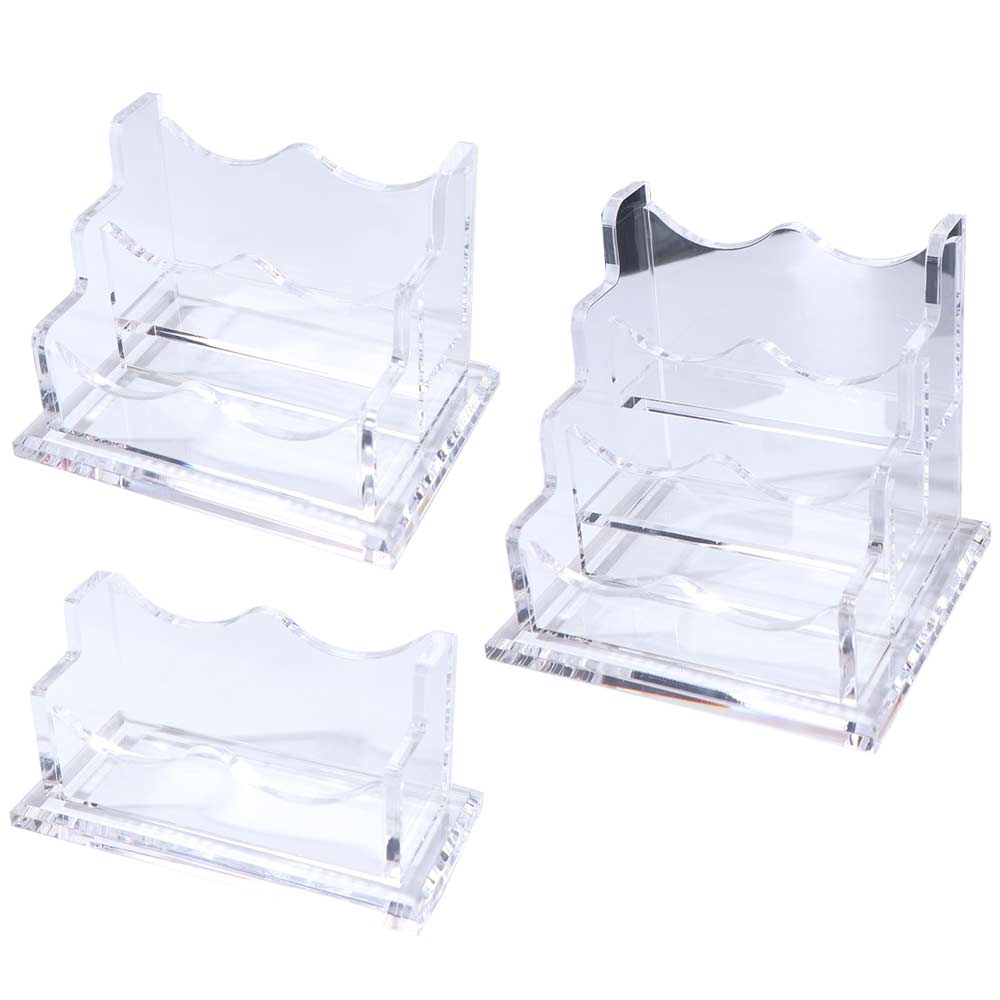 Transparent Name Card Display Stand Elegant Desktop Display Holder  Reception