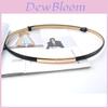 Fashionable Solid Color Gold Buckle Decoration Women Casual Slim Waist Belt For Fashion Dresses