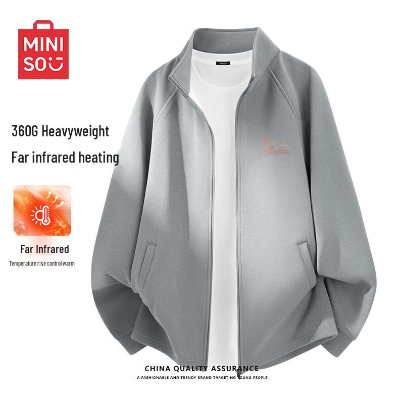 

MINISO Men s Heavyweight Stand-Up Collar Jacket 3XL