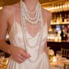 Elegant Multi Strand Imitation Pearls Chokers Necklace With Matching Stud Earrings Gift Set Vintage Fashion Stone Jewelry
