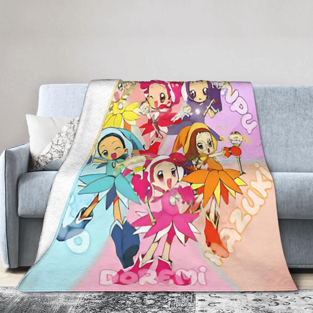 Magical doReMi Girl Cartoon Blanket Lightweight Thin Fleece Comfortable Gift Throw Blanket Rug Piece