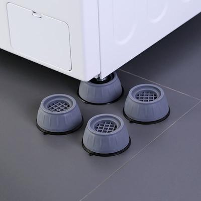 4 almohadillas antivibración para pies, alfombrilla de goma antideslizante, amortiguadores silenciosos, soporte para lavadora y refrigerador.