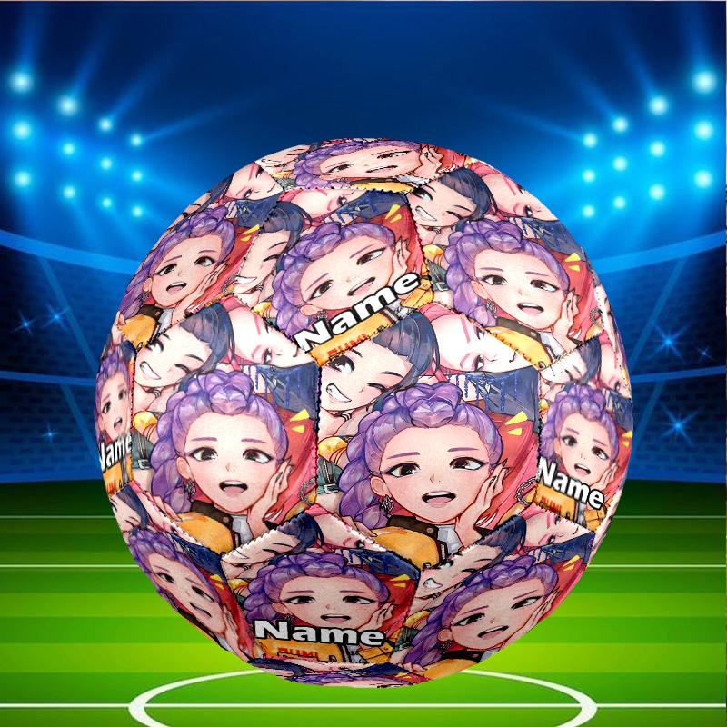 Custom Name Personalized KPop Demon Hunters-A Print Size 5 Soccer Ball Training & Match Football, for Team, Kicking, Gift for Football Enthusiasts