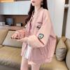 ZOSOUL Vintage Embroidered Baseball Jacket