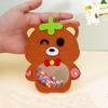 4Pcs Shaker Puzzle Toys Cartoon Non Woven Shake Pendant Diy Material Kits For Kids Easy To Paste Accessories Handmade Crafts