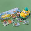 Children's Cartoon Puzzle Toy Car for Ages 1-3: Early Education Brain Teaser Inertia Car for Boys
