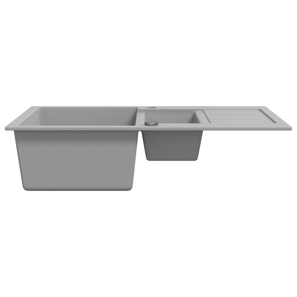 Granite Double Basin Sink Grey